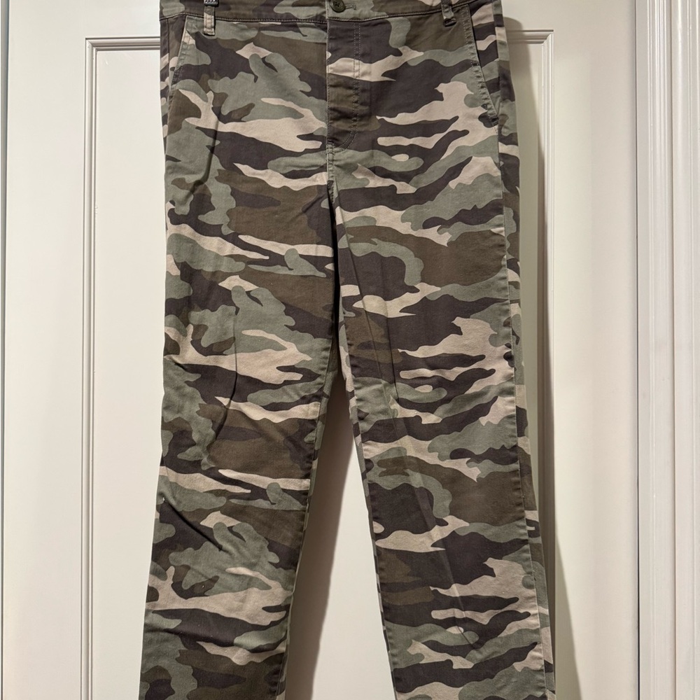 J. Crew Green and Brown Cargo Pants Classic Camouflage